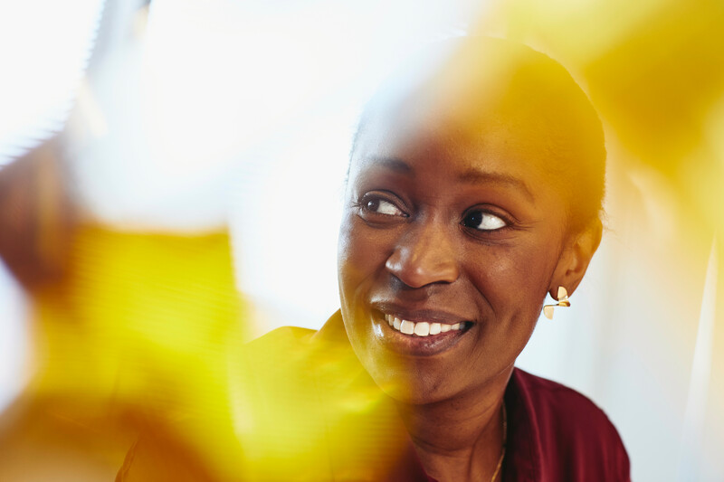 woman working in office
