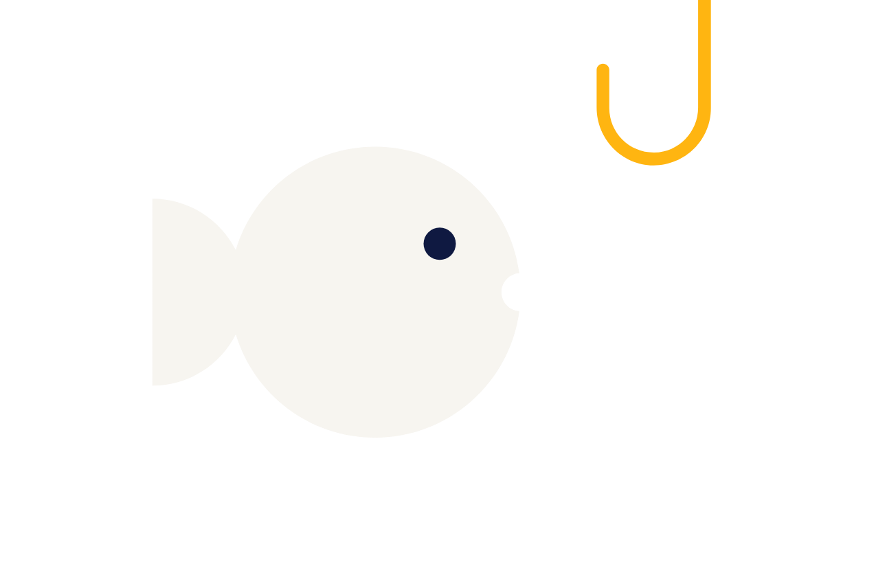 Illustration of a fish to demonstrate 'phishing' in recruitment