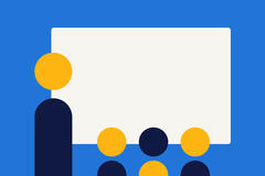 teacher blue classroom