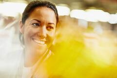 woman yellow