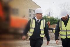 construction worker walking