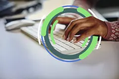 typing on keyboard