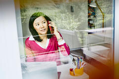 foster parent working from home
