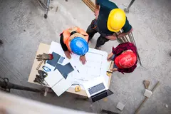 Workers at construction site