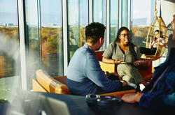 People in conversation