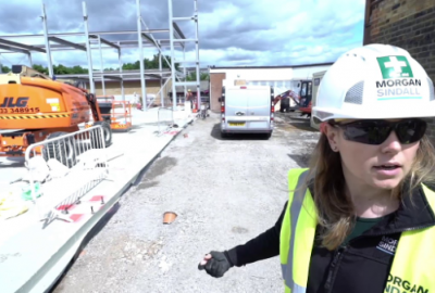 the construction site environment (video).
