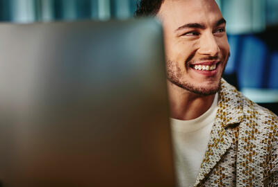 A man smiling
