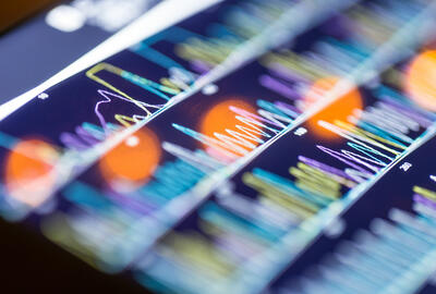 A screen with different patterns