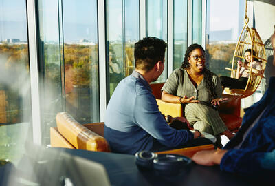 People in conversation