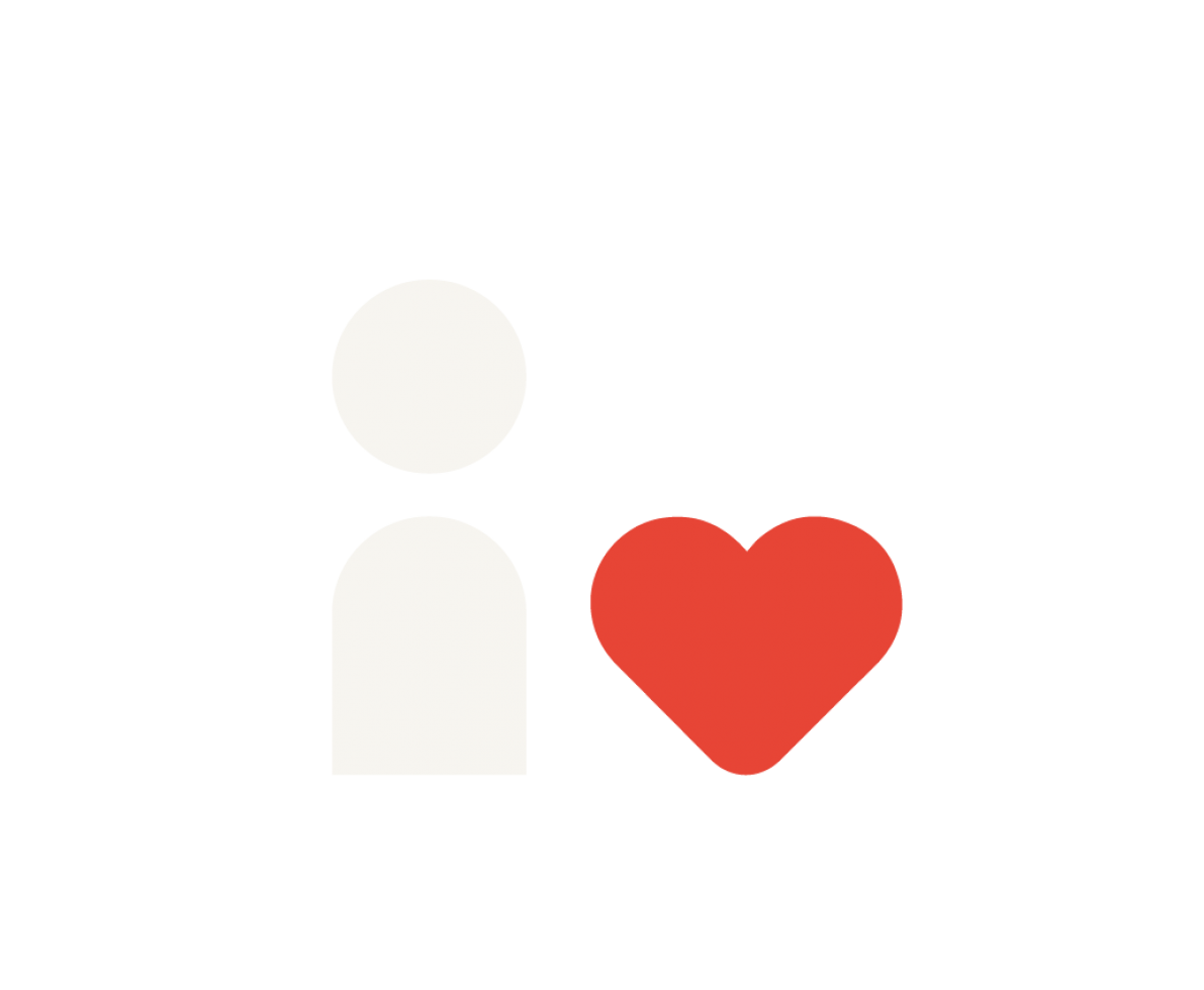 person with heart navy