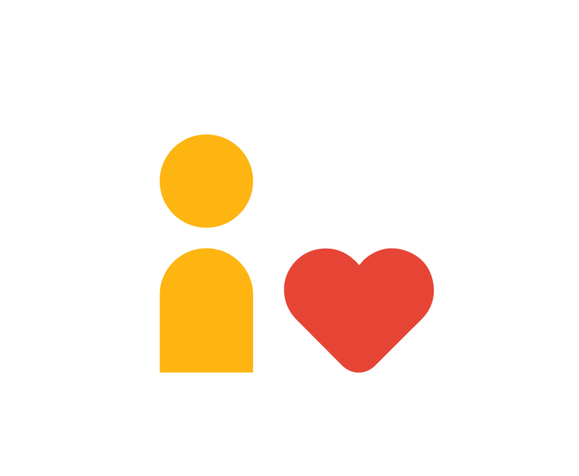 person and heart