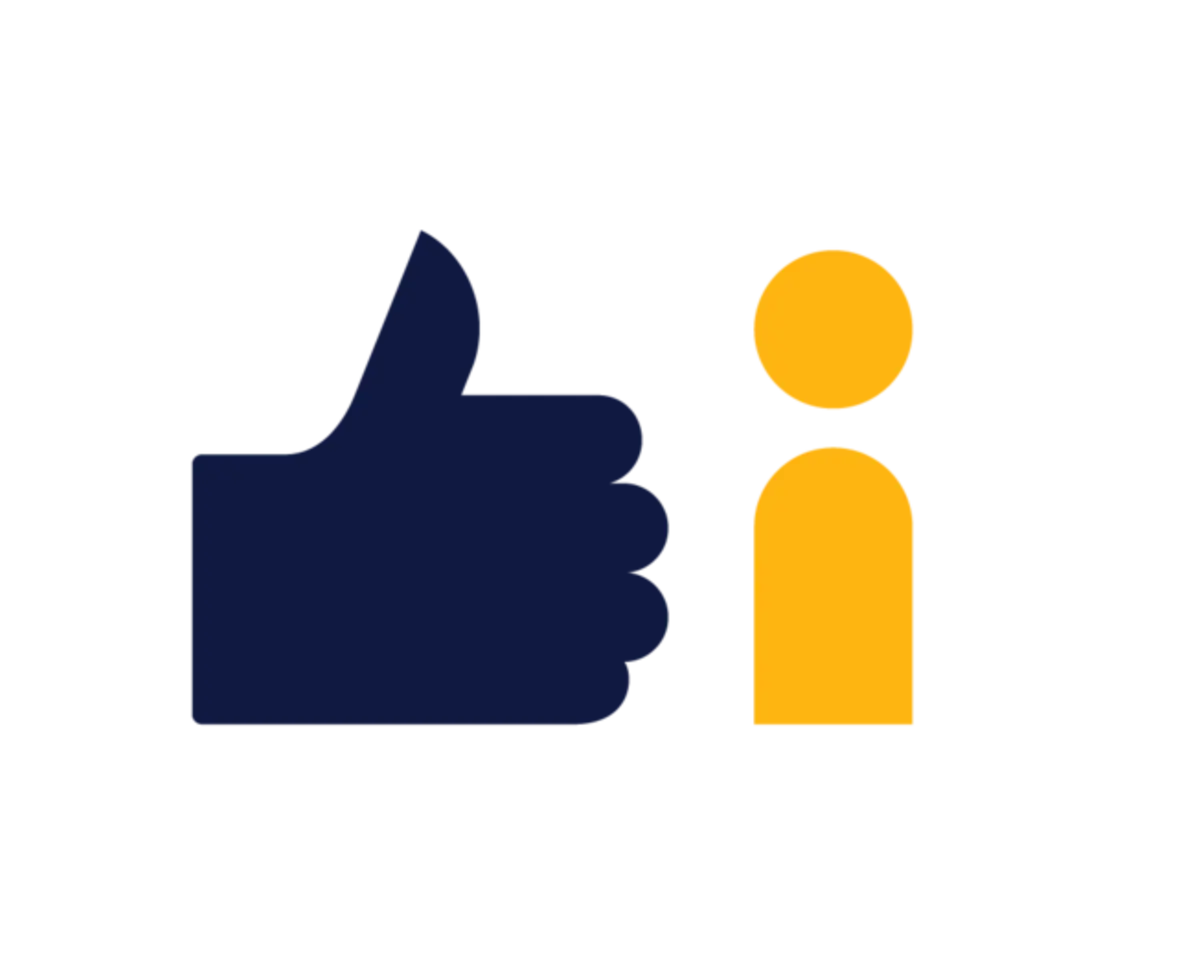 thumbs up and person illustration