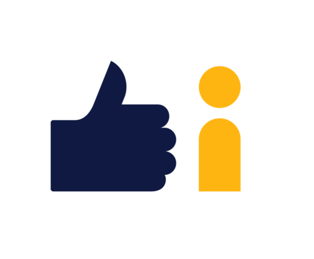 thumbs up and person illustration