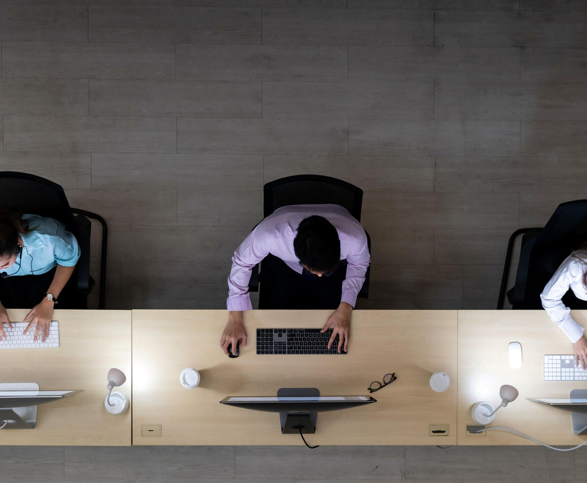 People working on their computers