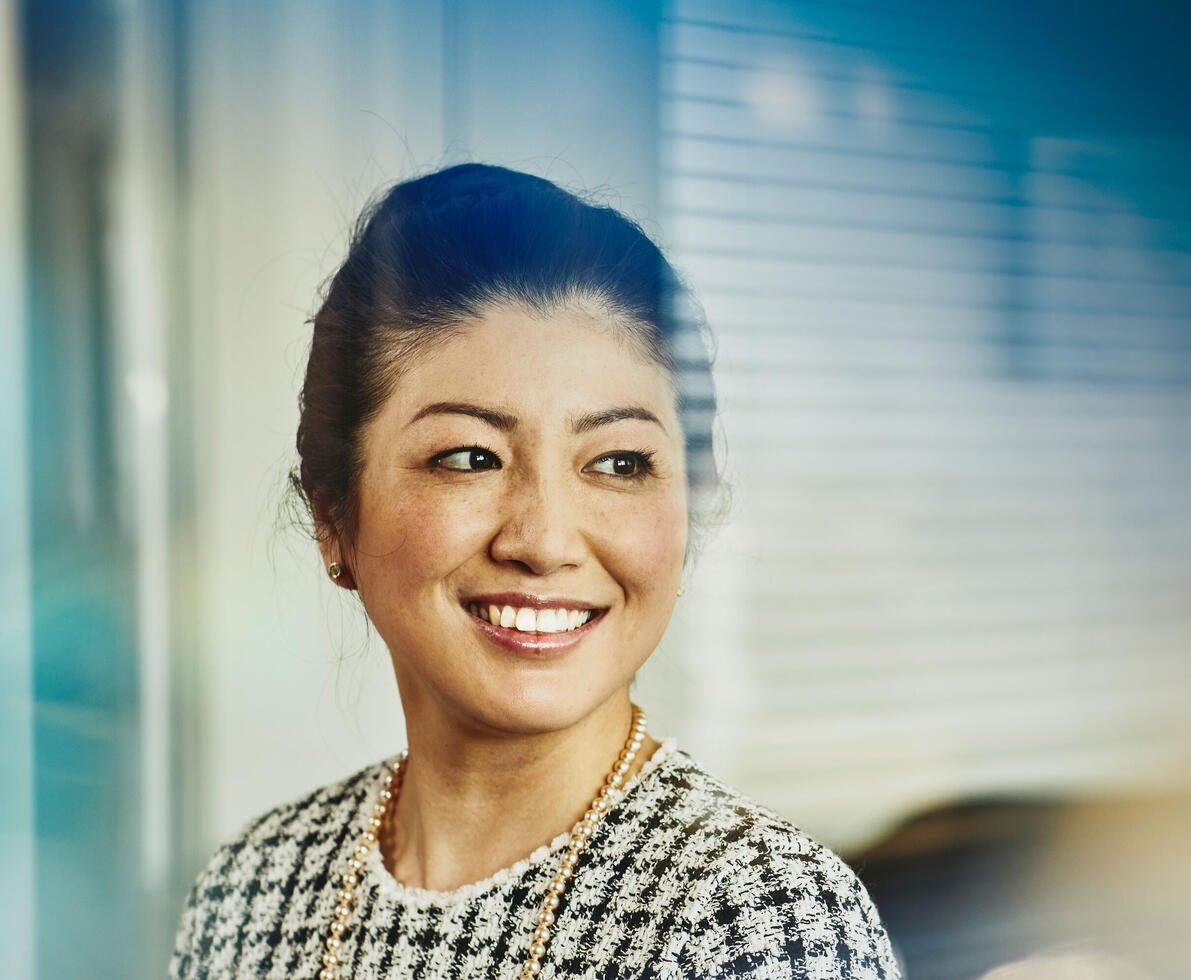 smiling worker