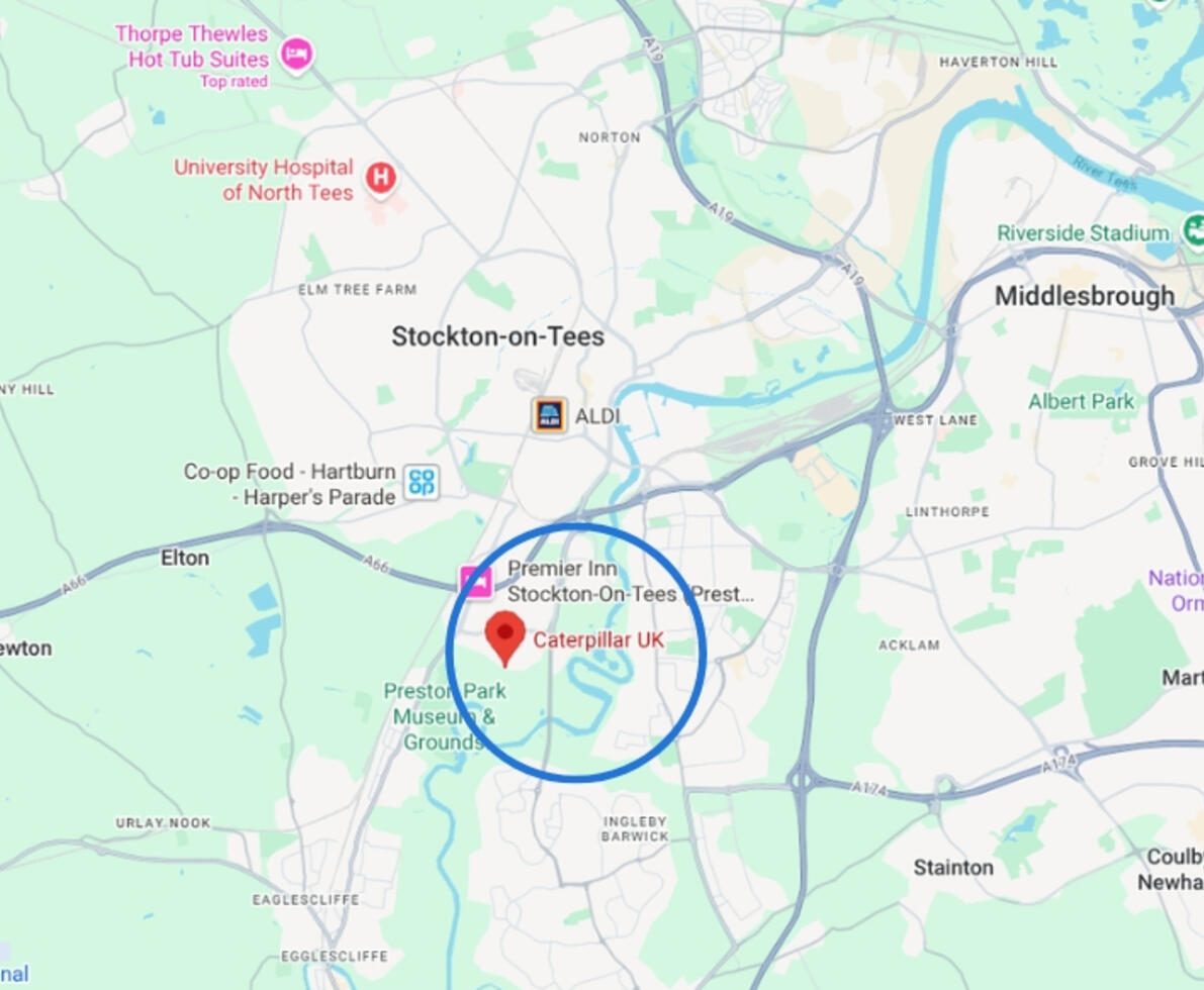 caterpillar stockton map