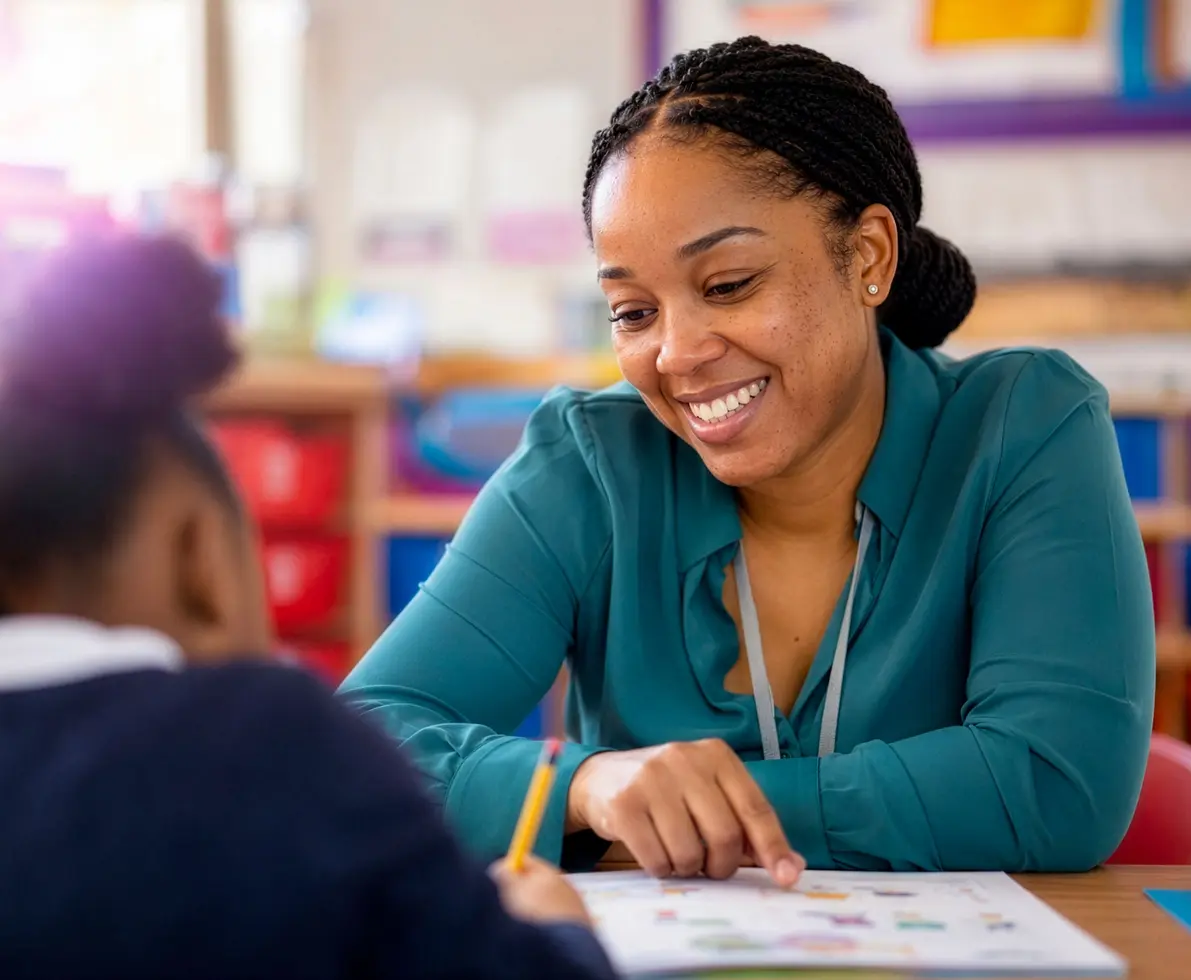 teacher in a classroom