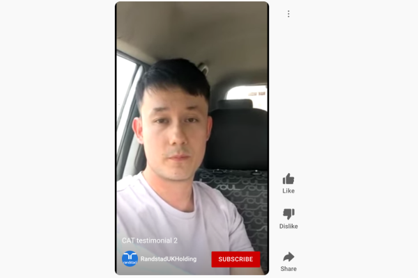 Randstad Temporary worker giving a testimonial