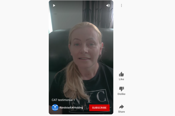 Randstad worker giving a testimonial