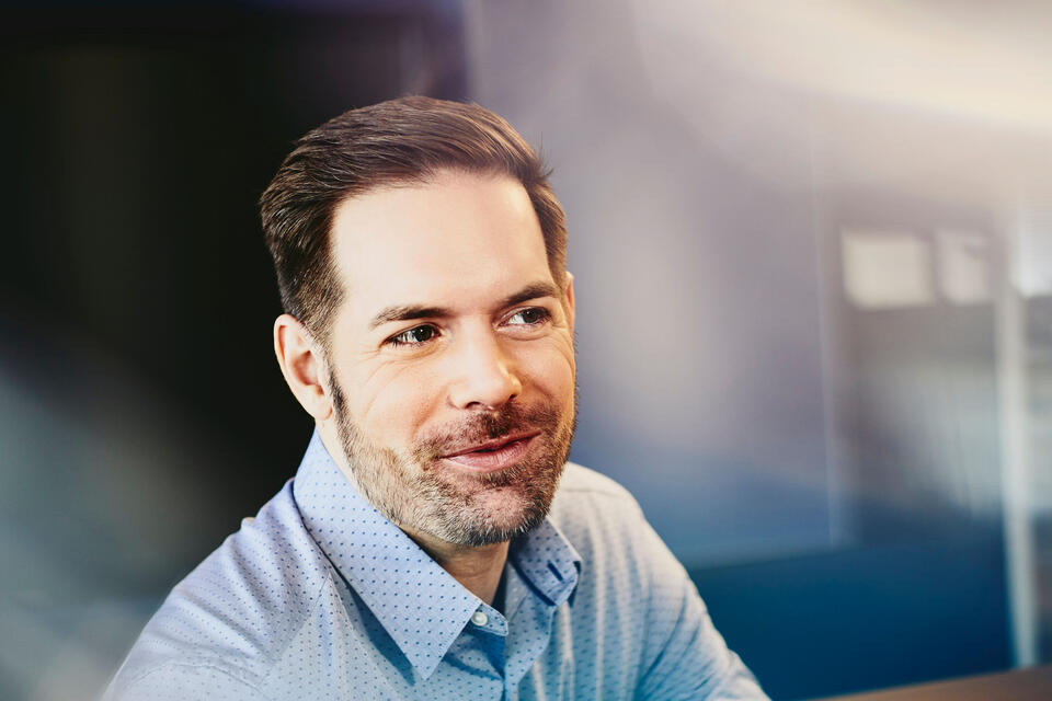 man looking into the distance