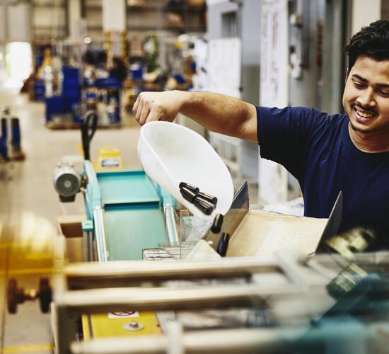 Man working on a manufacturing site. 